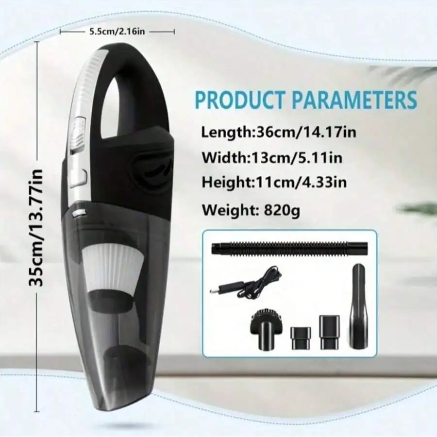 

Handheld Vacuum Cleaner Cordless Rechargeable Portable Mini Wet Dry For Car Home Pet Hair USB Charging