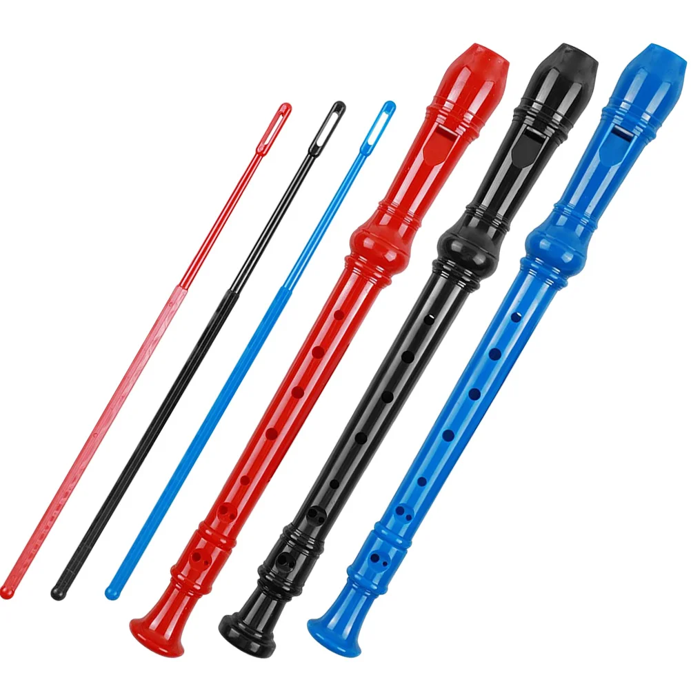 

3Sets Children Clarinet 8-Hole Professional Simple Wind Instrument Portable Lightweight Beginner Practice Children Clarinet