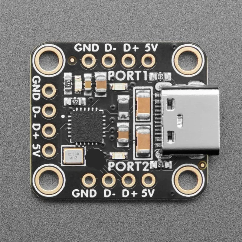 Super Sale CH334F 5999 Mini 2-Port USB Hub Breakout Board, USB 2.0 Expansion Module for DIY Projects, Embedded Systems, Prototyp
