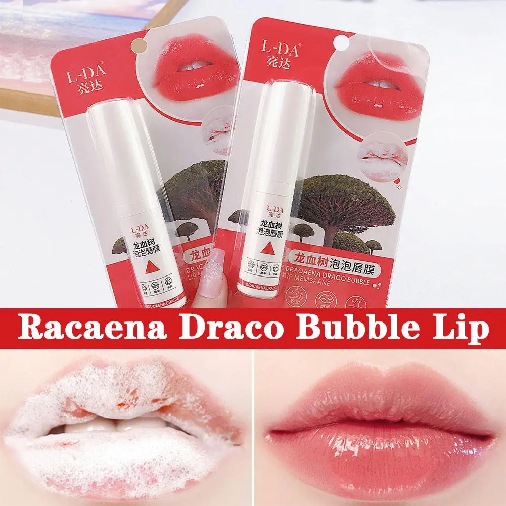 Mascarilla de labios Dragon Blood Tree Bubble, exfoliación de líneas de labios, ilumina los labios, líneas delicadas, Color Natural, Pol B1F4