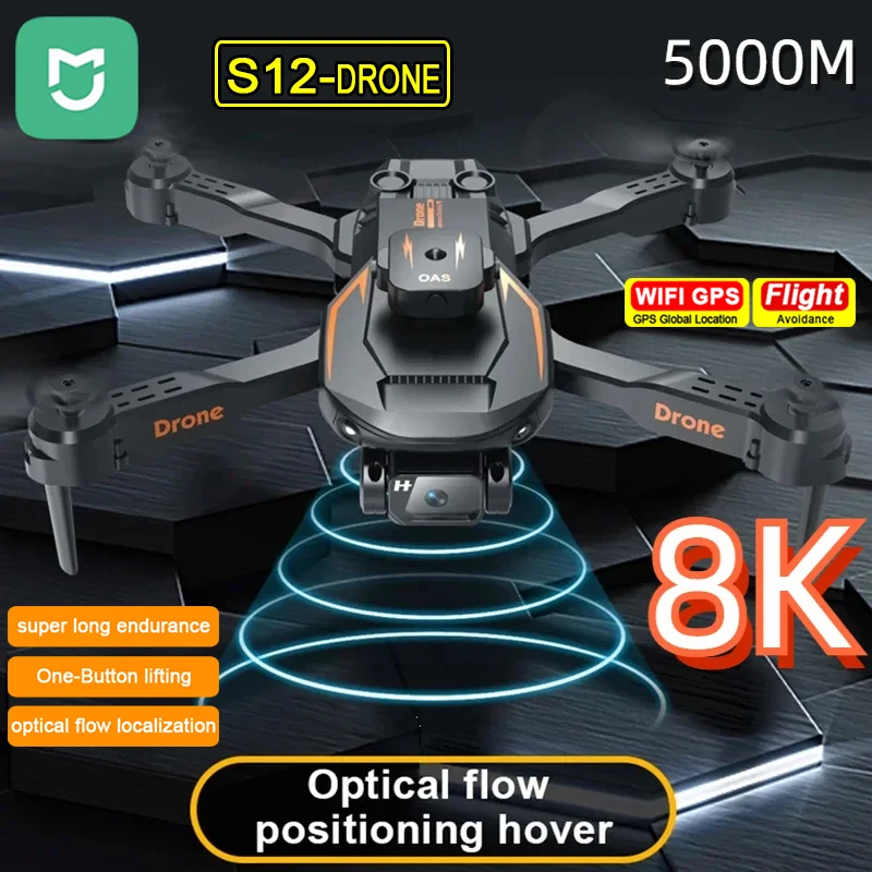 

MIJIA S12 Drone 8K HD 5G 360 Intelligent Obstacle Avoidance HD Aerial Photography Remote Control Drone for Adult Child Toys