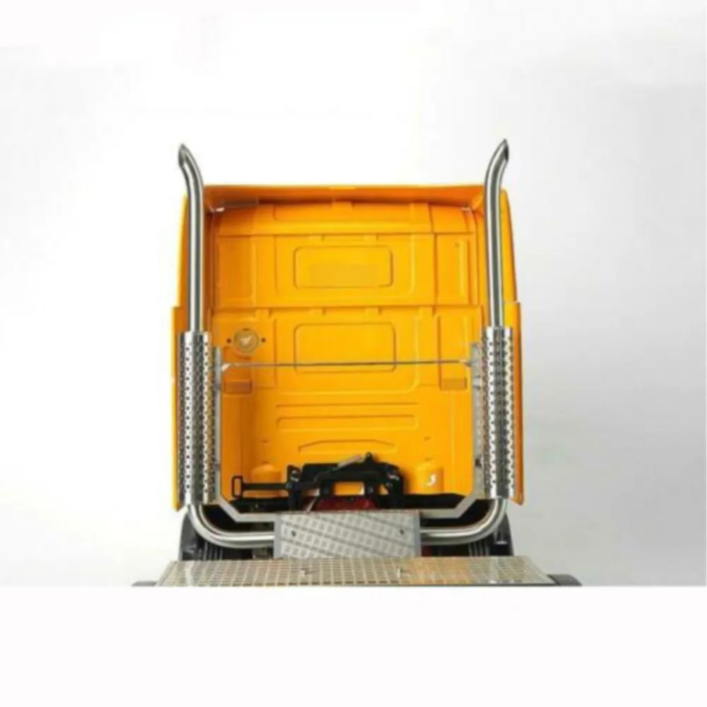 อะไหล่ท่อไอเสียโลหะ LESU สำหรับรถบรรทุกพ่วงควบคุมระยะไกล TAMIYA R470 R620 ขนาด 1/14 ของสหรัฐอเมริกา ชิ้นส่วนอัพเกรดเครื่องยนต์