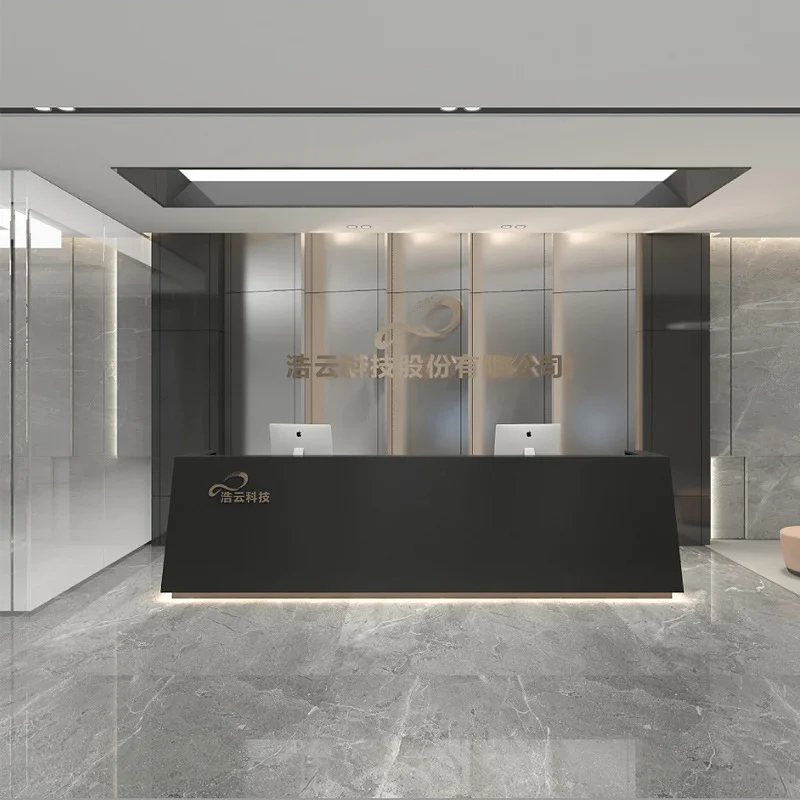 Modern Company Reception Desks Fashionable Creative Irregular-shaped Reception Desks Office Furniture Reception Et Table YS40CC