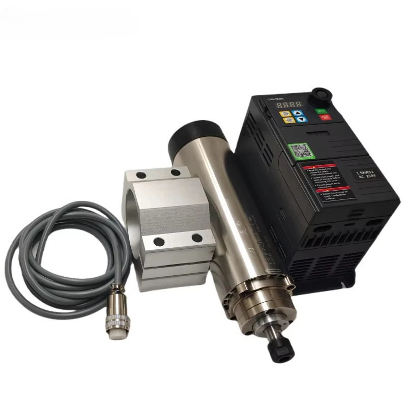 

Carving Machine Air-cooled Spindle Motor Kit 1.5kw Motor Spindle Frequency Converter 24000 Rpm Cnc Motor Spindle