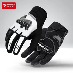 MOTOWOLF Full Finger Racing Gloves For Motorcycle Four Season Dirt Motor Bicycle Riding Gloves