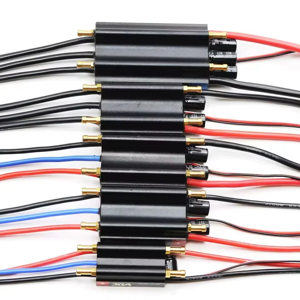 FlyColor 30A 50A 70A 90A 120A RCボートESC 防水 2-6S Lipo ブラシレススピードコントローラー プログラムカード付き RCボートモーター用