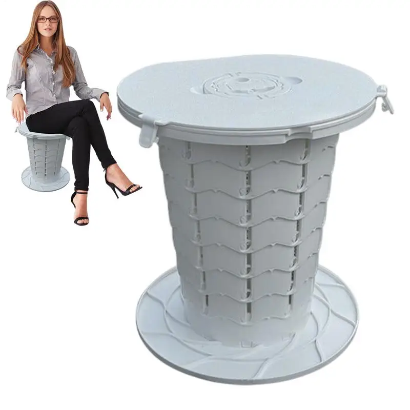 

Foldable Toilet Travel Toilet Lightweight Waterproof Bucket Potty With 881 Lbs Capacity For Bedside Hospital RV Truck