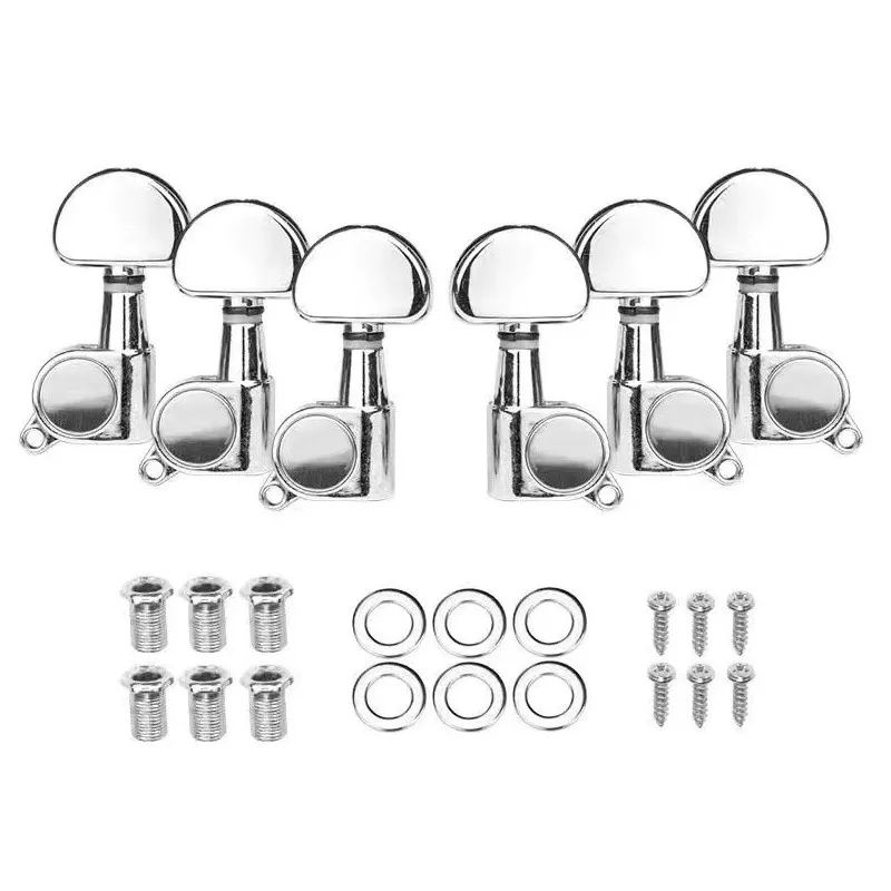 1Pcs Links/Rechts Gitarre String Tuning Pegs Halb Geschlossen/All-Geschlossen Gitarre String Taste Tuner Mechaniken gitarre Zubehör – Detail 3