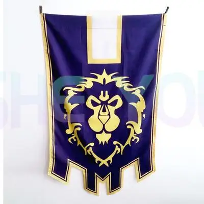 Anime Movie WOW Horde Alliance Banner Flag Home Decoration Cosplay Accessory 30cm * 48cm