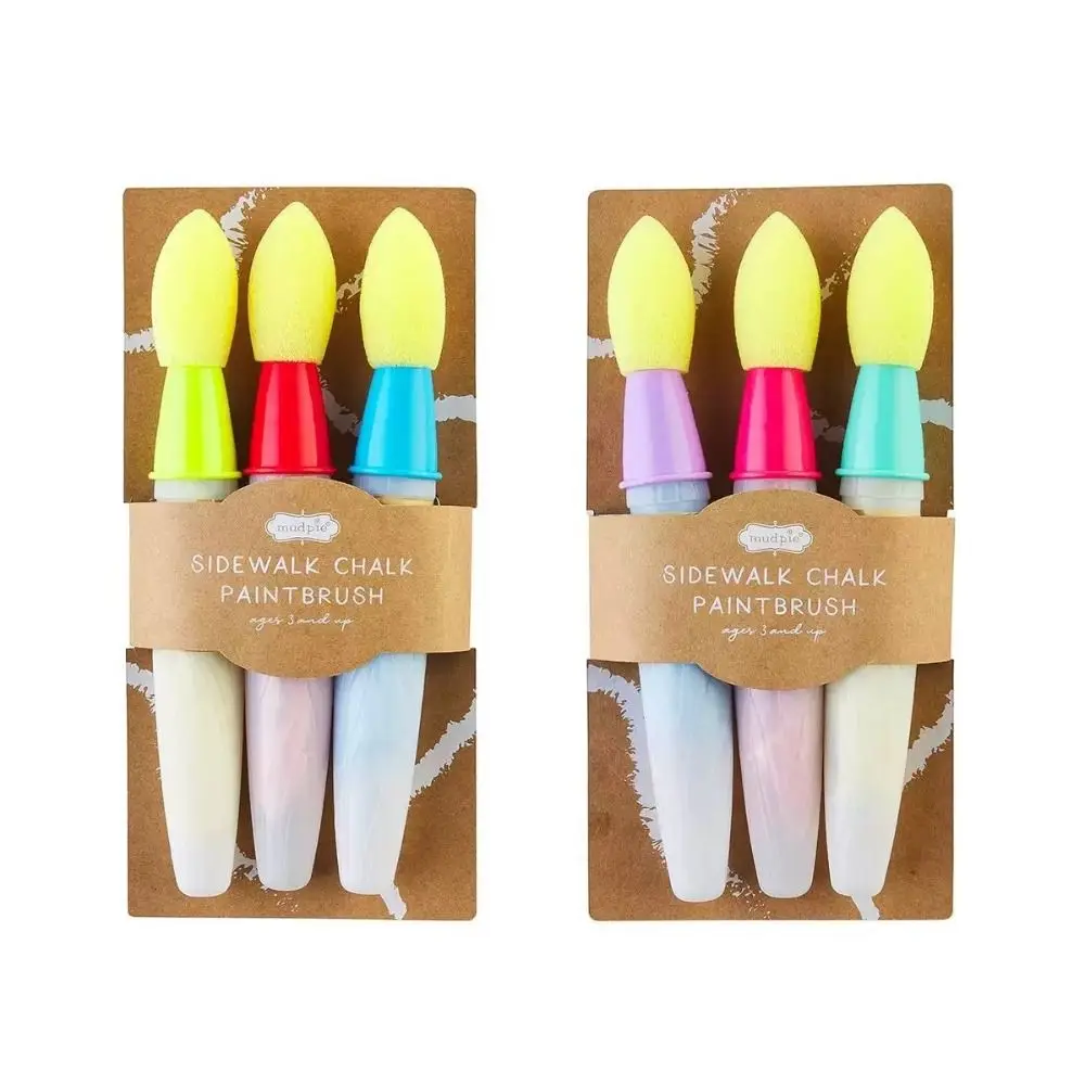 

Sponge Head Brush Sidewalk Chalk Paint Brush Set Environmentally Friendly Painting Chalk Brush Card Making Comfort Thick Handle