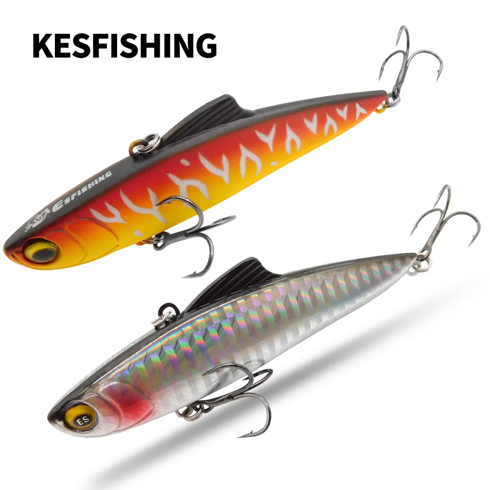 KESFISHING 85mm 19g VIB Artificial Hard Lure Saiber Long Casting Hot Model Quality Sinking Vibration Bait For Winter Fishing