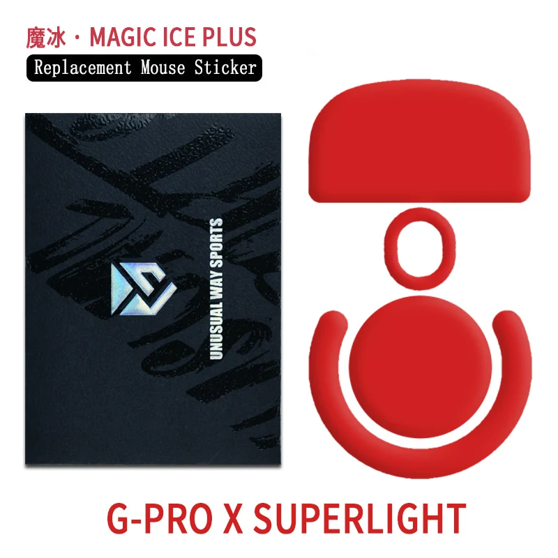 UnusualWaySports Muis Skates Voetjes G Pro X Superlight Glides Curve Edge Zilver Zwart Fox Magic Ice GPX GPW2