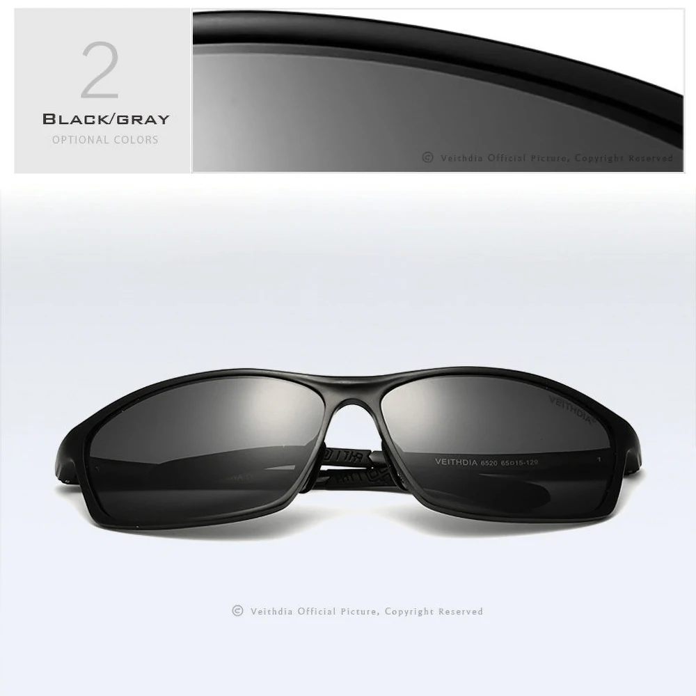 VEITHDIA Sonnenbrille Aluminium Männer Polarisierte UV400 Objektiv Sport Outdoor Fahren Brillen Zubehör Radfahren Gläser Für Männliche 6520 – Detail 18