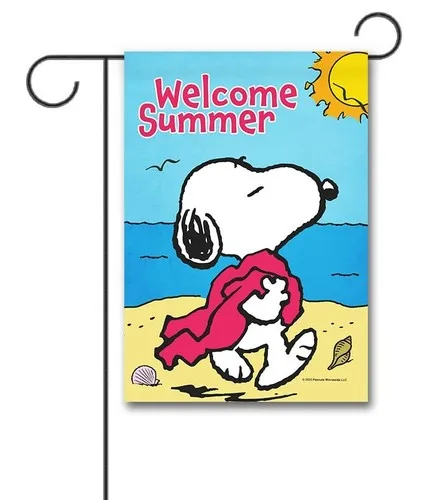 New Popular Snoopy Summer Beach Vibes Garden Flag  FL121 TTN