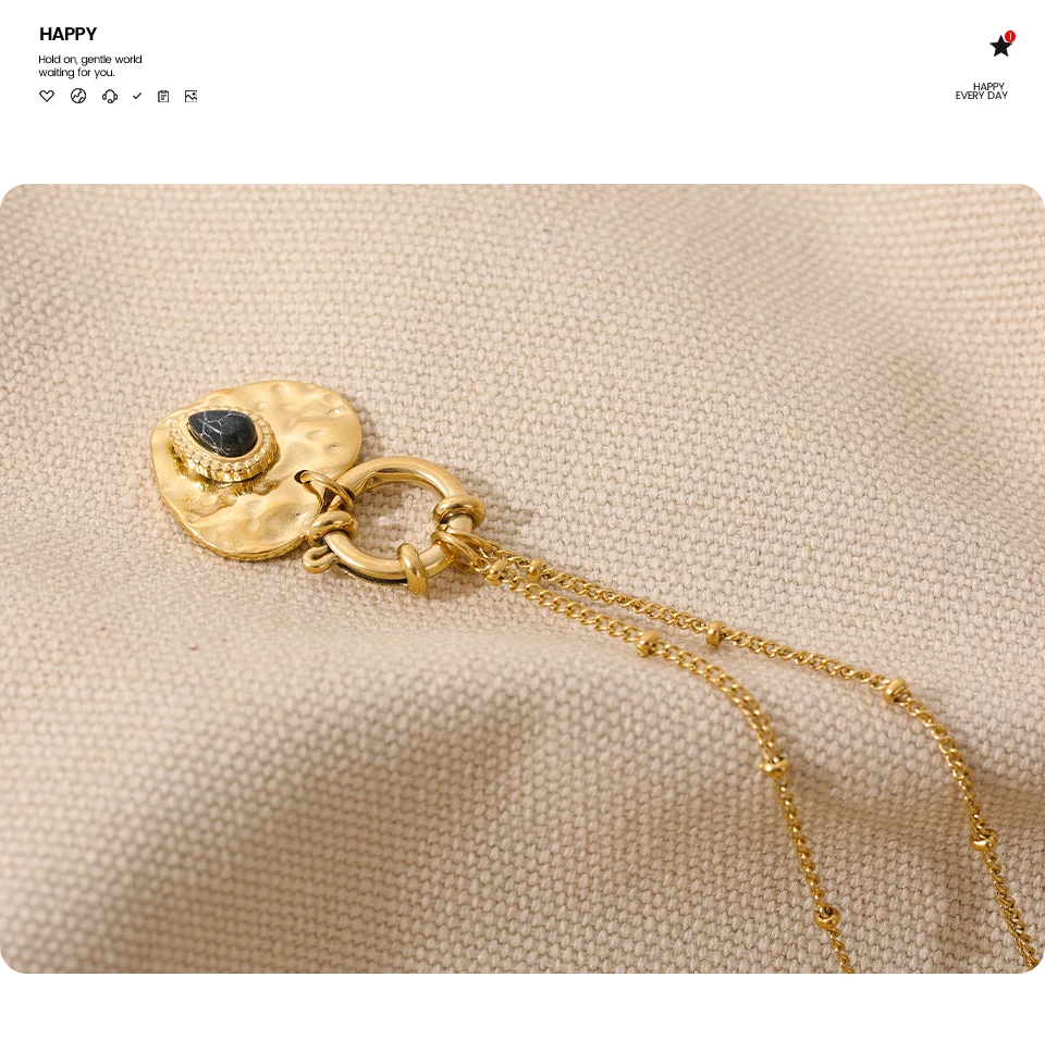 Yhpup Charme Vintage Metall Herz Anhänger Edelstahl Halskette Goldene Kette Kragen Mode Frankreich Trendy Schmuck Bijoux Frauen – Detail 9