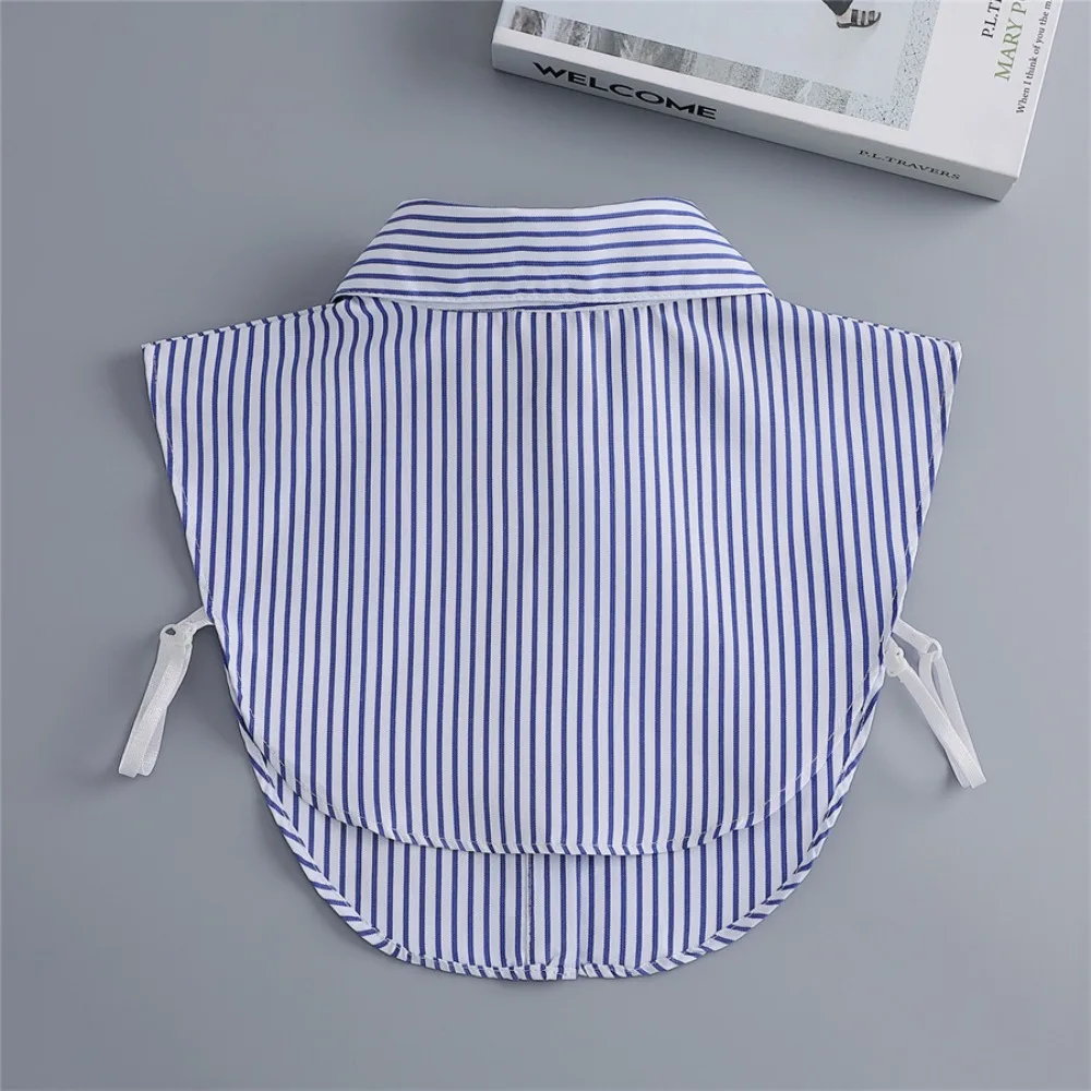 Detachable Stripe Shirt Fake Collar Commute Decorative Fake Hand Sleeves Comfortable Easy To Wear False Wrist Cuffs Office