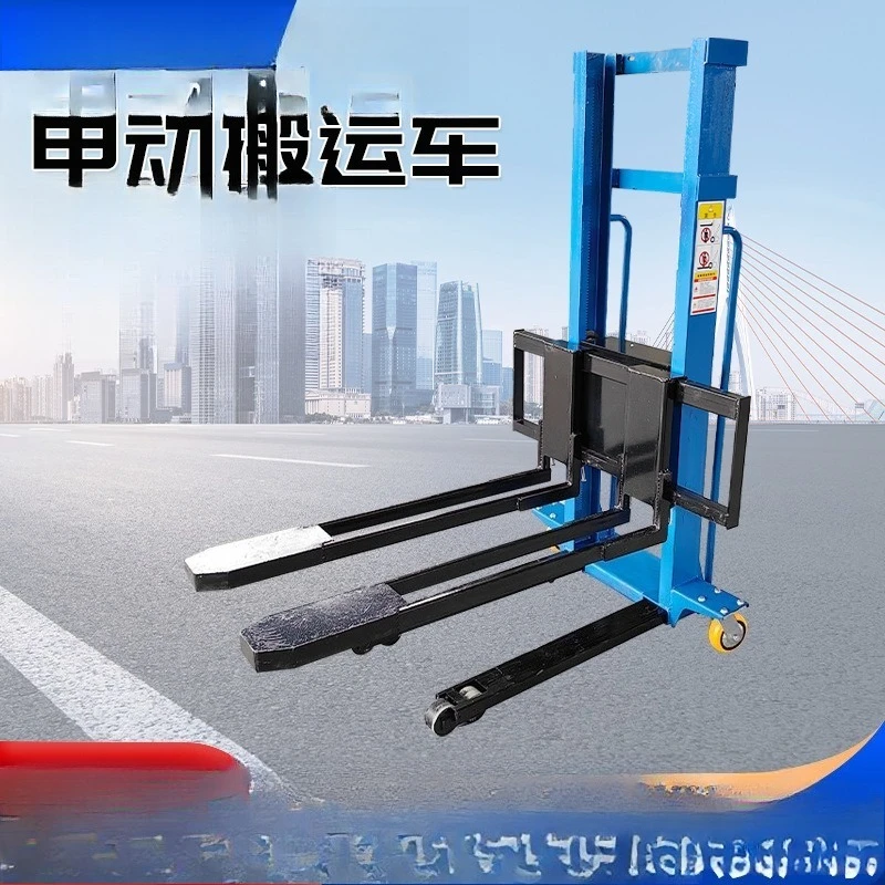 Truck-mounted forklift, electric automatic lift hydraulic handling lift stack height small 1 ton portable