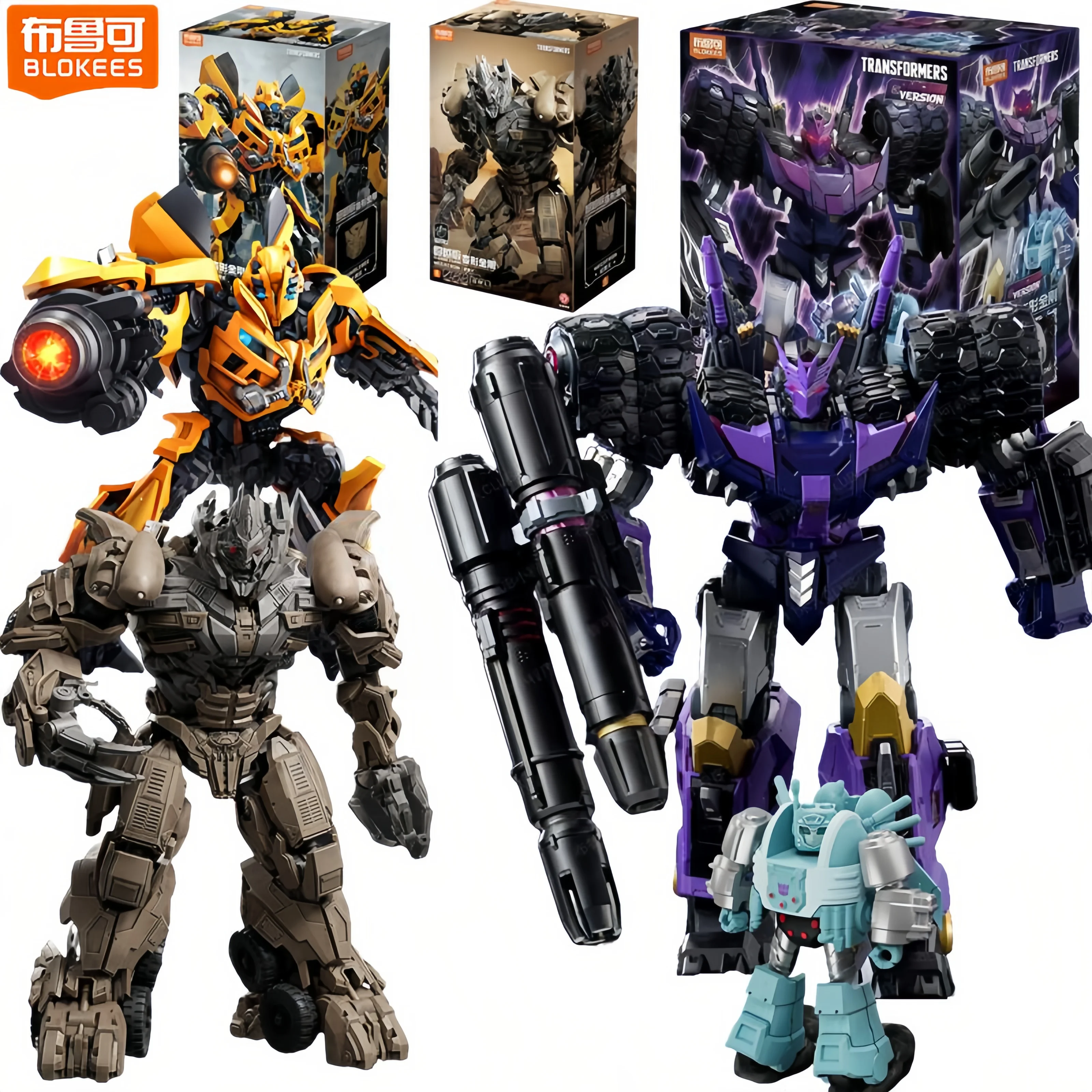BLOKEES Transformatie Tarn (IDW Comics) Optimus Prime Megatron Bumblebee Garage Kit Action Figure Speelgoed Desktop ornament Gift