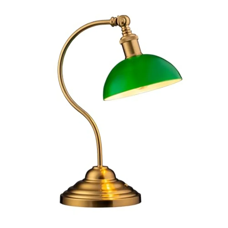 

Bankers - Cordless LED Table Lamp, Battery-Operated, Rechargeable, 3-Level Dimming, Universal USB-C Charging, 180° Swivel Head,