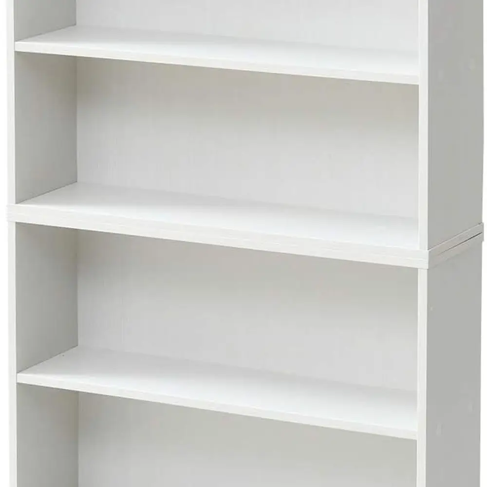 

6-Shelf Slim Wood Grain Bookcase, 23.2W x 6.7D x 52.8H, White
