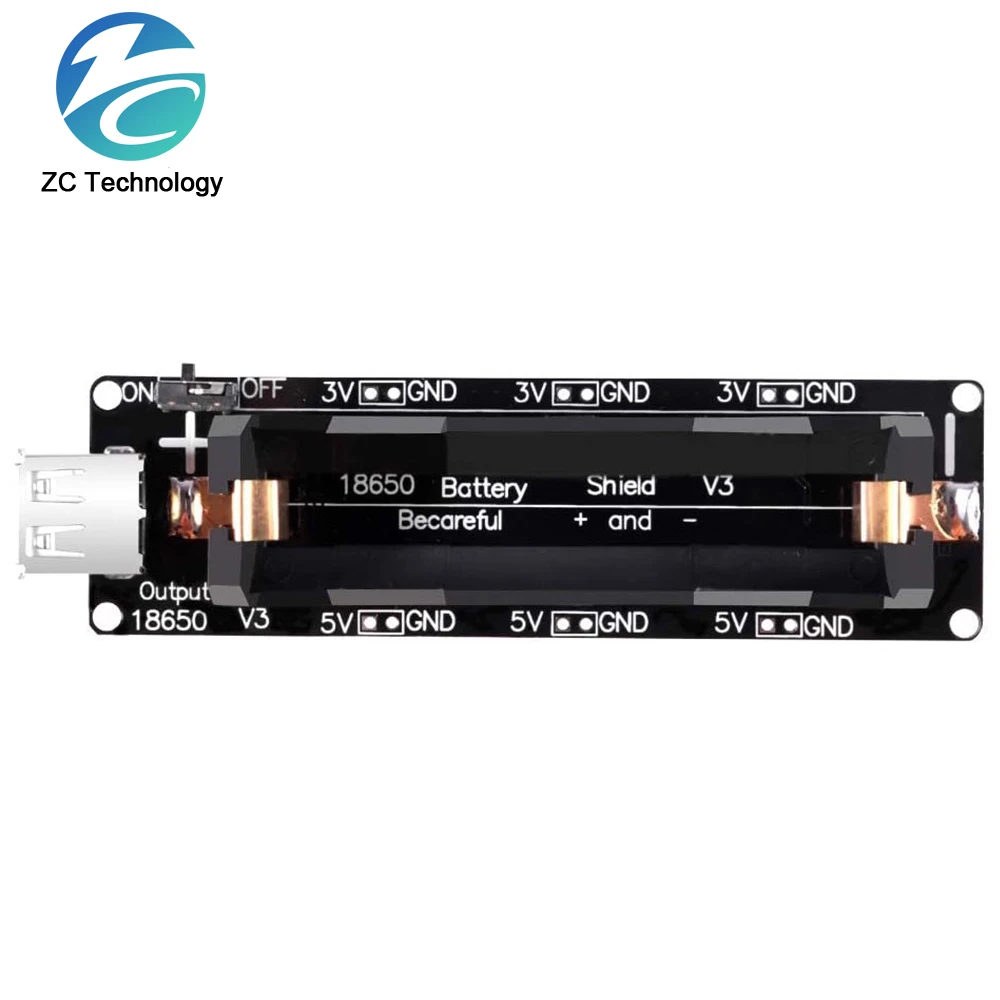 Dual 18650 Lithium Battery Shield V3/V8 Power Bank 1 Way Charging Module 5V/3A 3V/1A Type-C Micro USB For Raspberry Pi ESP32S