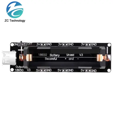 Dual 18650 Lithium Battery Shield V3/V8 Power Bank 1 Way Charging Module 5V/3A 3V/1A Type-C Micro USB For Raspberry Pi ESP32S