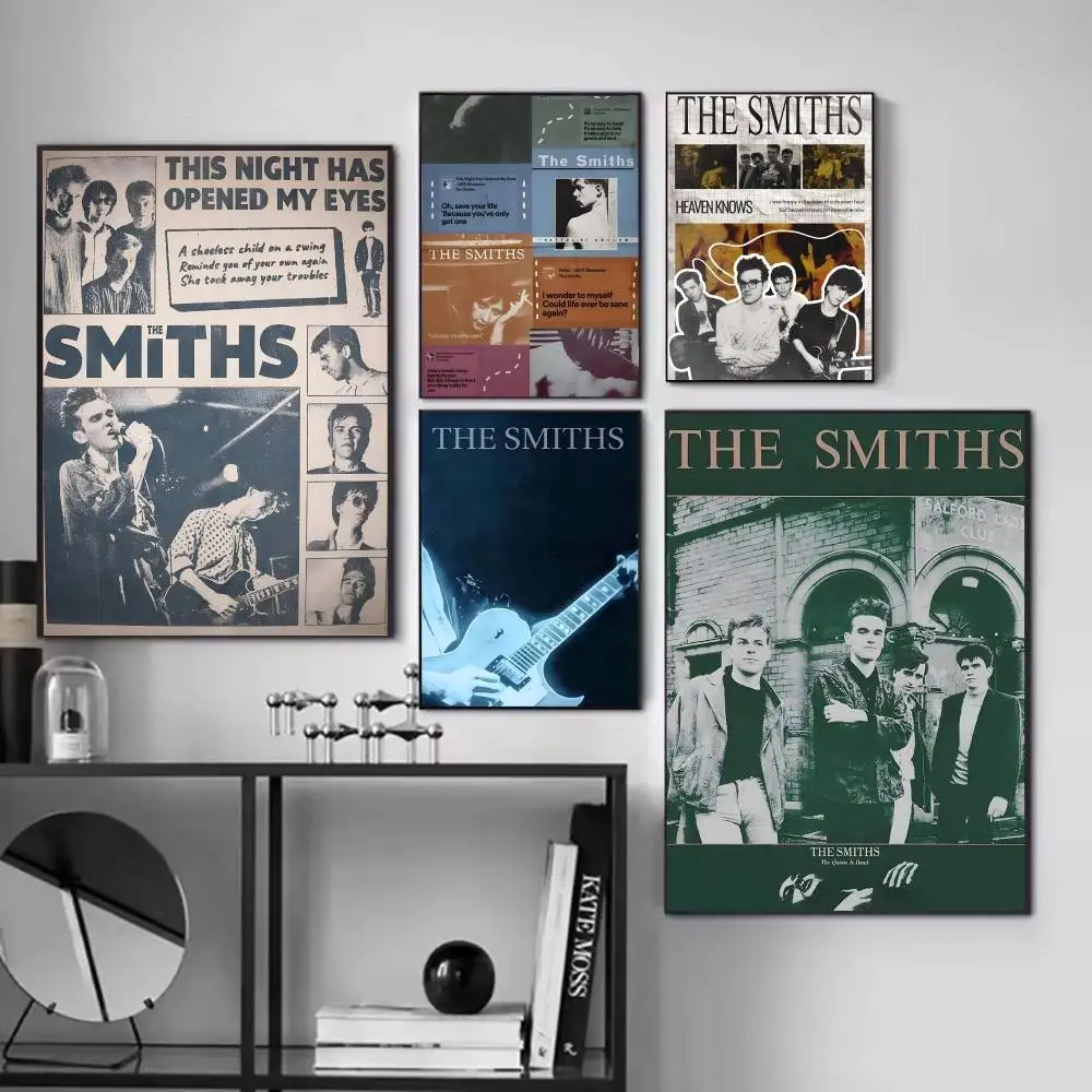 Band The S-Smiths The Queen Is Dead posters Self-adhesive Paper Print Home Living Room Bedroom Entrance Bar Cafe Art