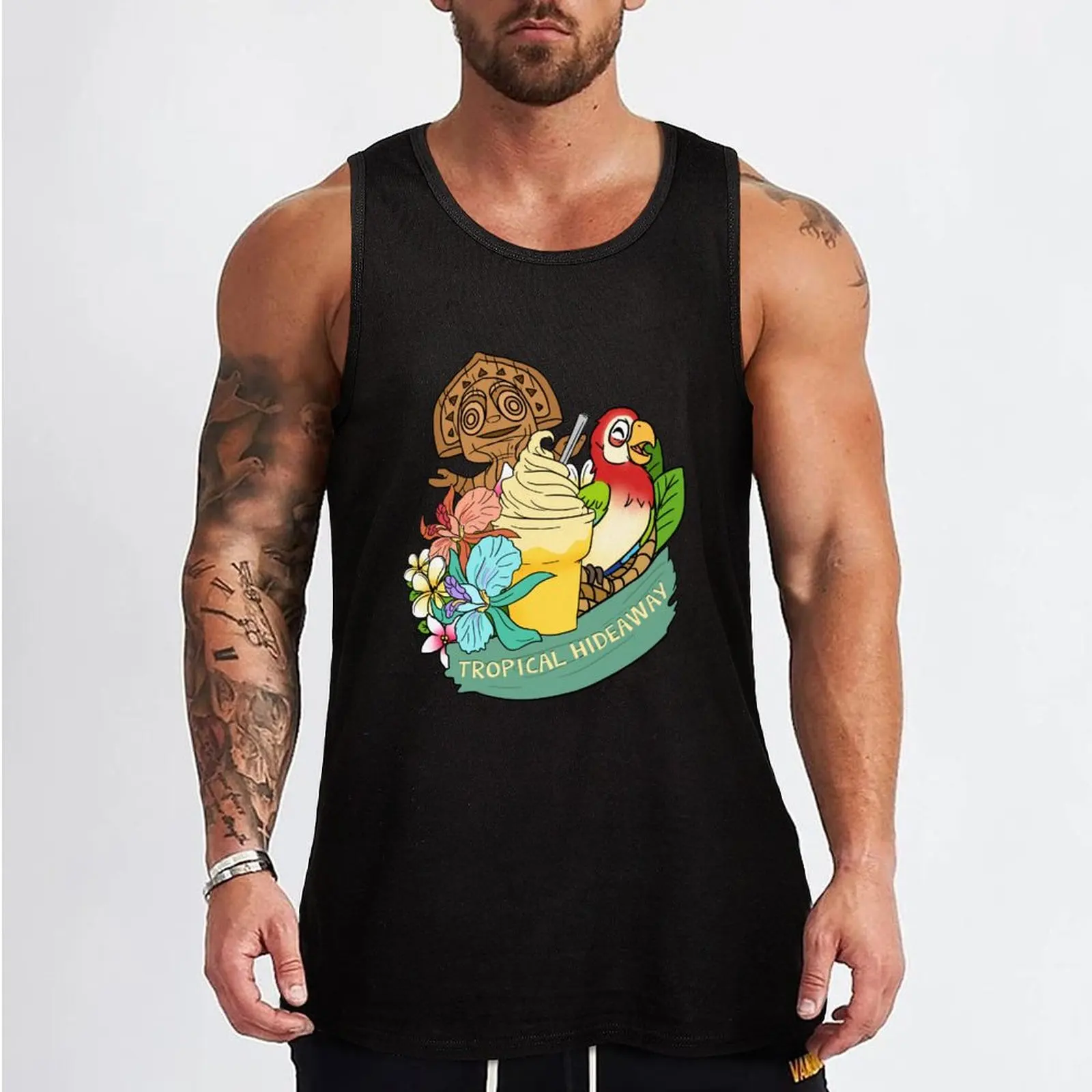 Tropical Hideaway Tank Top Men's sleeveless summer clothes men 2024 t-shirt gym man bodybuilding man