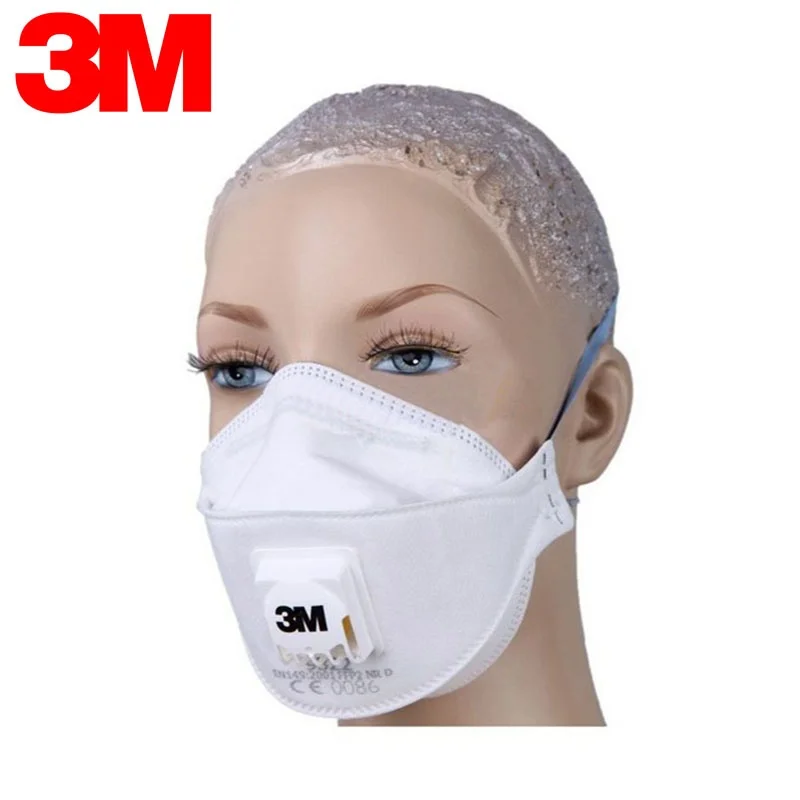 Imagem -04 - Aura 9322 Máscara Ffp2 Valved Bandana Poeira Máscara Respirador Anti-haze Máscaras de Proteção 3m Original Transporte Rápido 3m