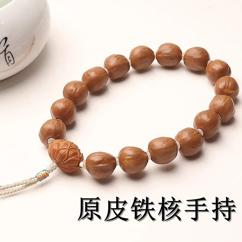 Iron core original material, garlic head core, shark back, lotus three-way connector, sixteen beads, hand-held freeform cultural