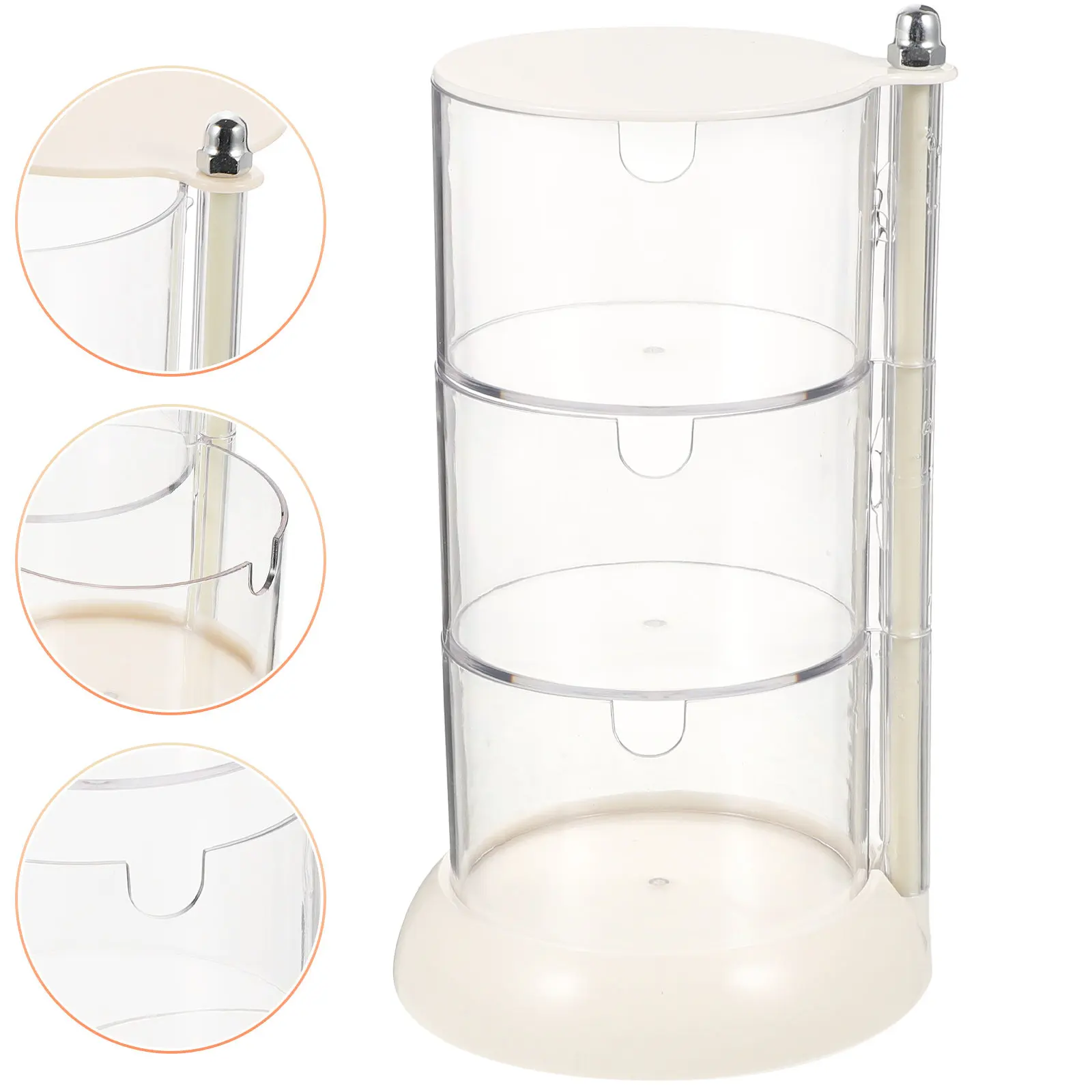 Makeup Sponge Holder Rotatable Compact Travel Case Portable Beauty Puff Storage Container