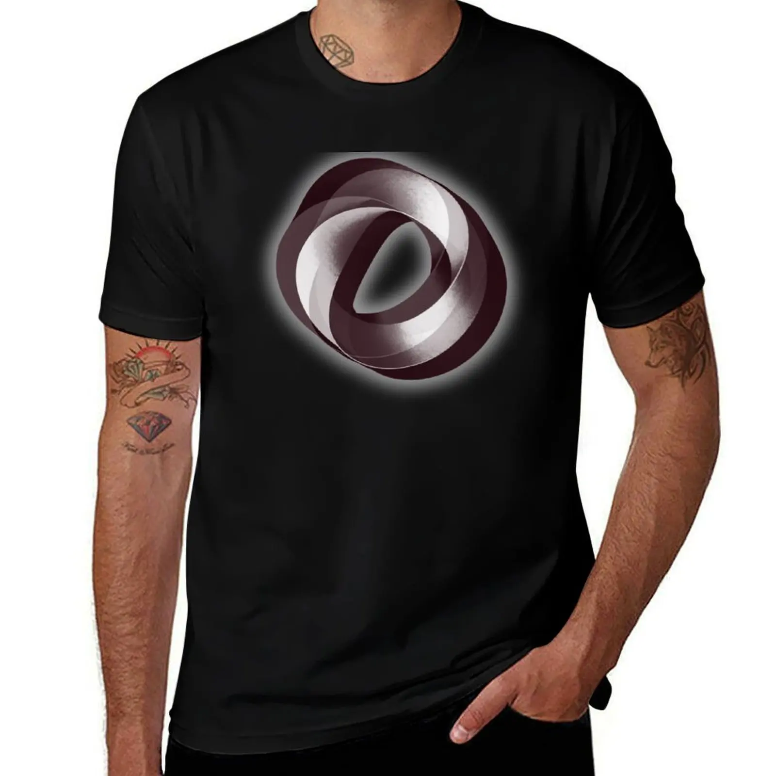 

Metal Mobius Strip T-Shirt blue lock cute clothes funny shirt cotton sports fans t shirt men