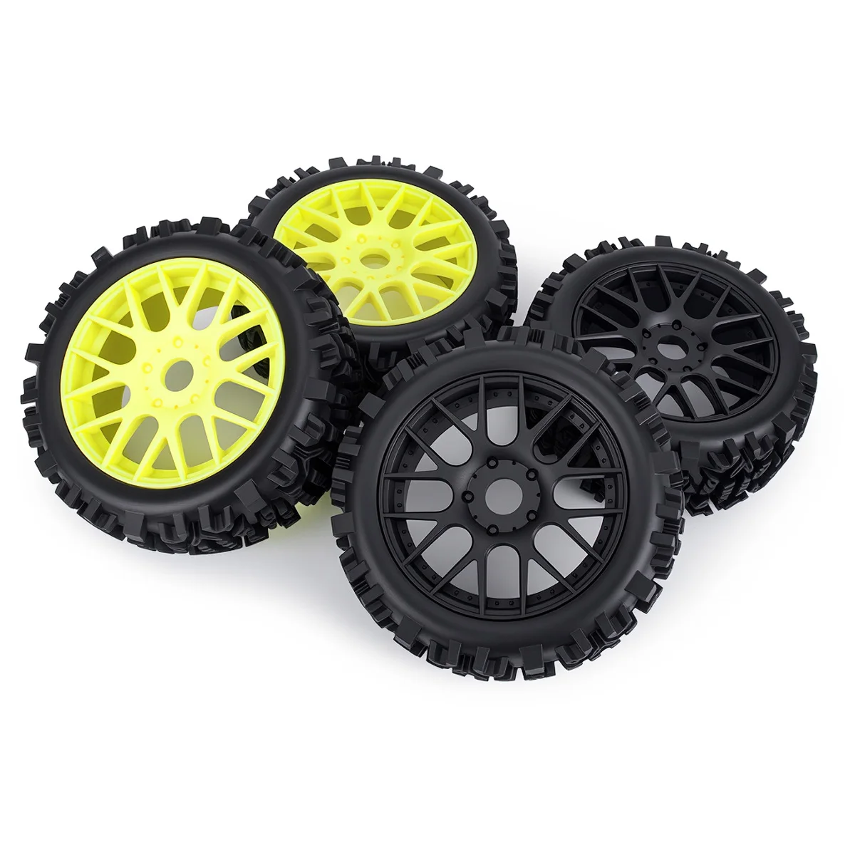 120MM Off-Road RC Tires 17mm Hex Hub Compatible with 1/8 ARRMA Typhon Traxxas HPI HSP Crawler Truck view 2