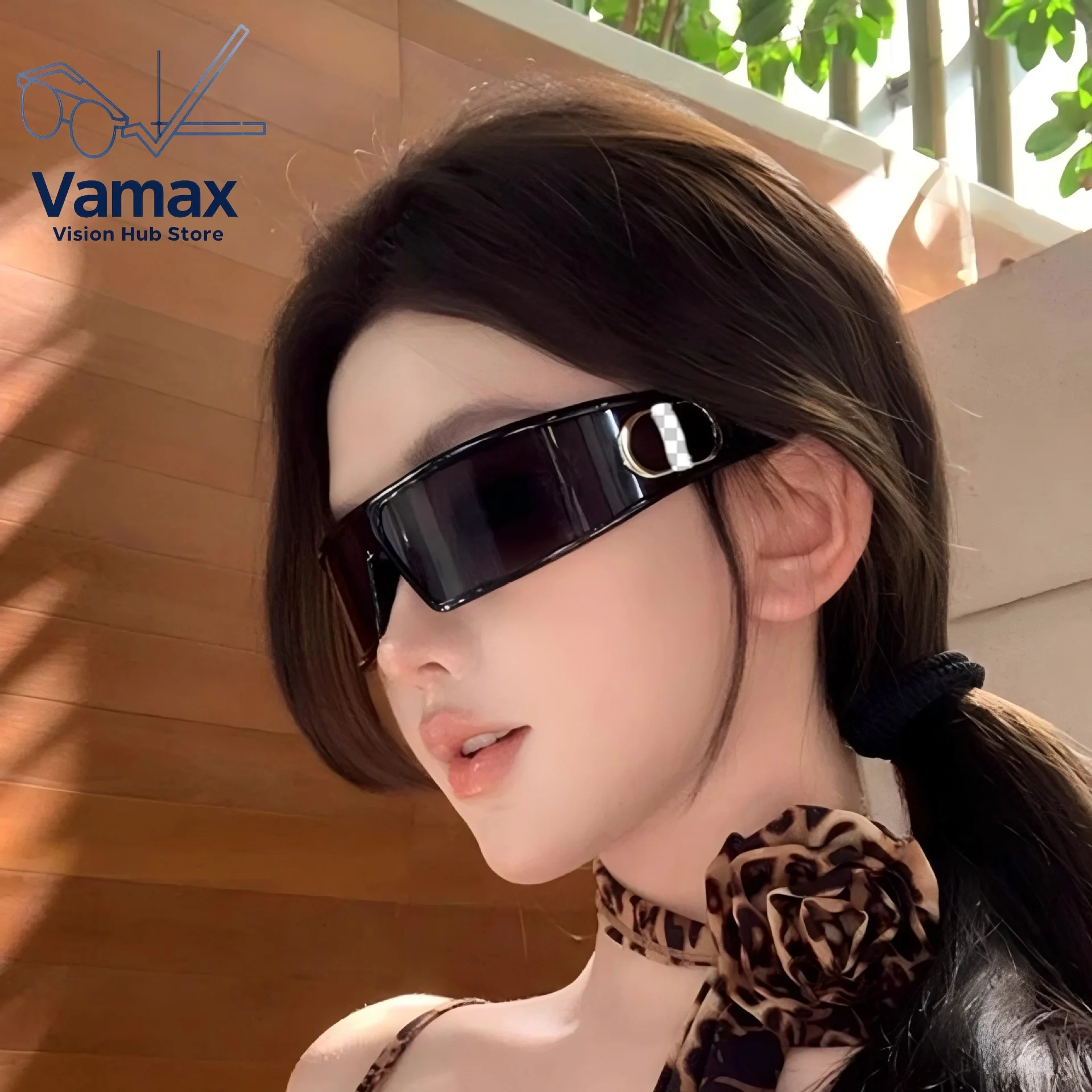 

VAMAX Women's 2-in-1 Headband Sunglasses Detachable Futuristic UV Protection Designer