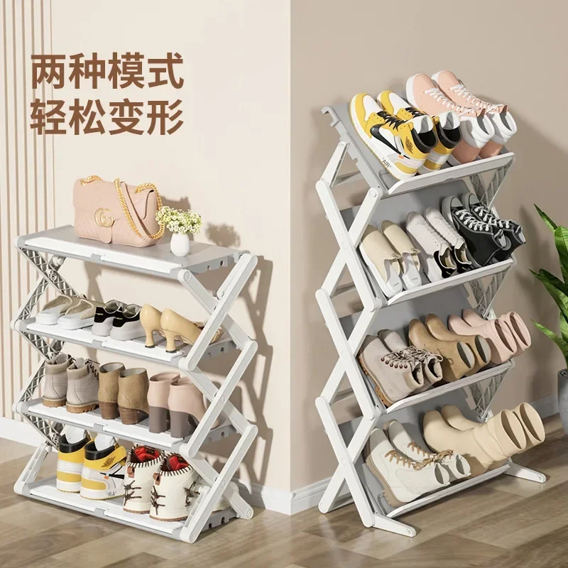 Formwell Shoe rack, two deformation models design, free assembly, foldable, PP material, shoes organizer