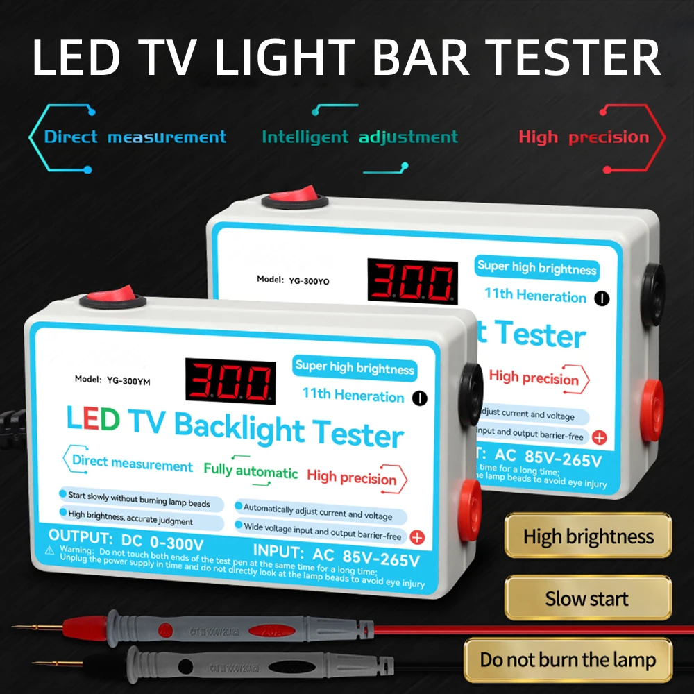 

LED Lamp TV Backlight Strip Tester Disassembly Free LCD TV Maintenance Led Detection Testing Tool Input 85-265V Output 0-300V