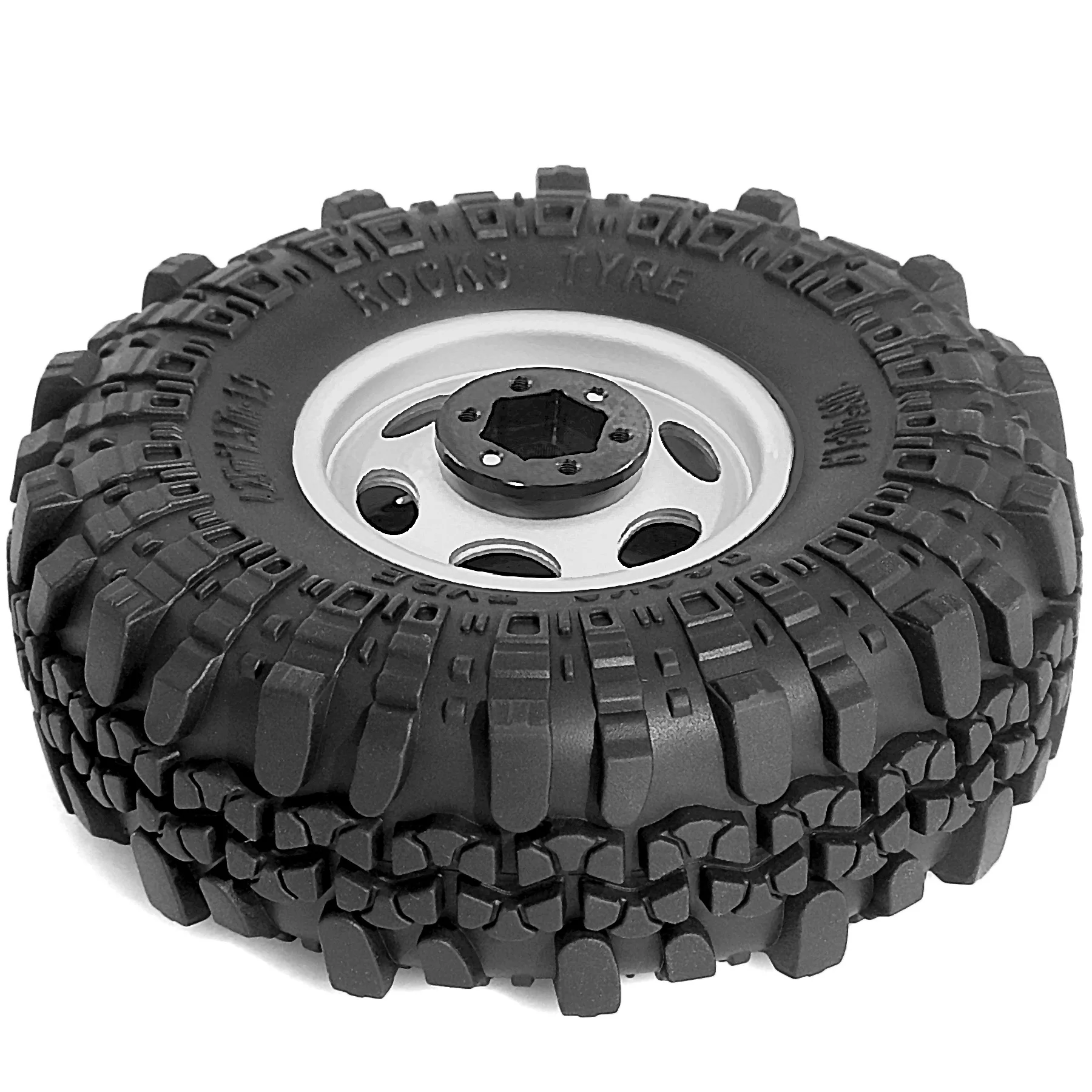

Metal 1.9 Inch Beadlock Wheel Hub Rim Tires for 1/10 RC Crawler Axial RBX10 SCX10 90046 Capra 1.9 UTB TRX4 RedCat D90