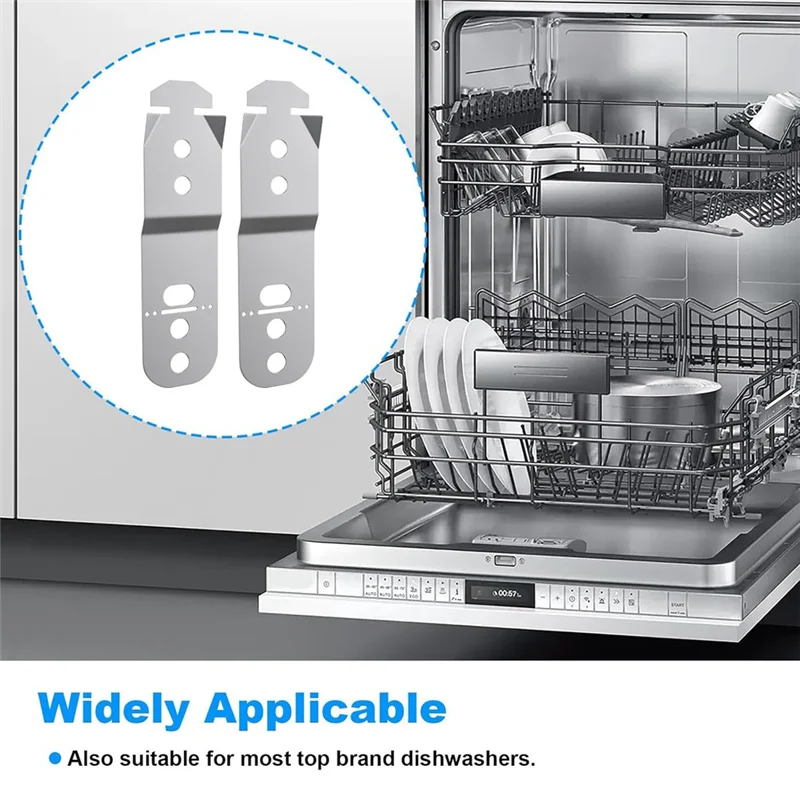 A69M-Soporte de montaje para lavavajillas 619985 para piezas de lavavajillas, reemplaza AP4538351,00605007,00628371,605007,619985,62837-2Pack