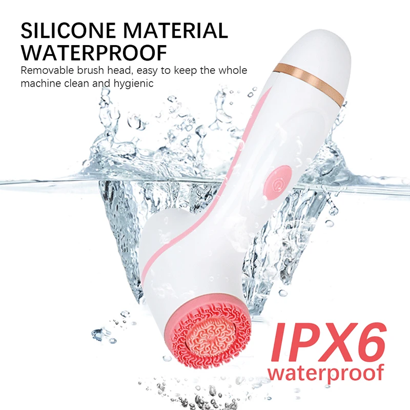 Face Cleaning Device Skin Care Face Massager Electric Silicone Face Scrub Brush Pore Cleanser
