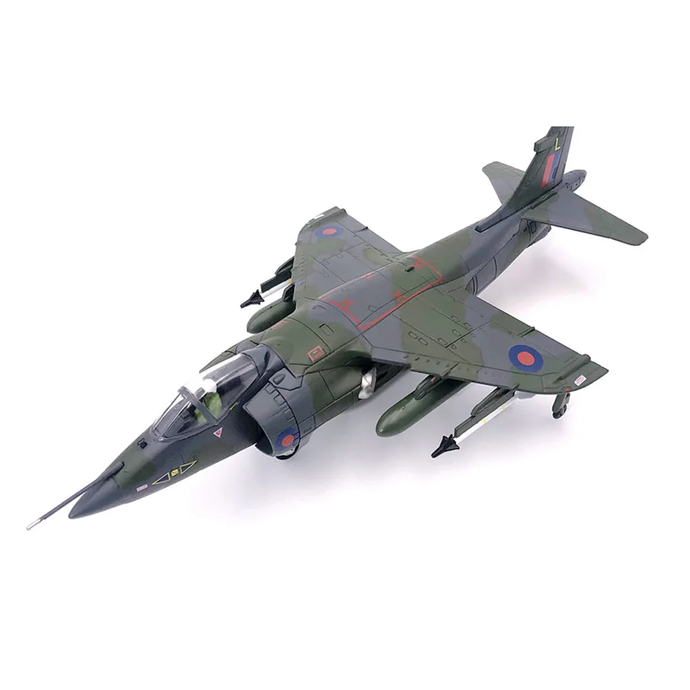 1:72 British Marines Harrier Jump Fighter Jet Plane Diecast Metal Airplane Aircraft Ornament Model Boy Birthday Toy Gift