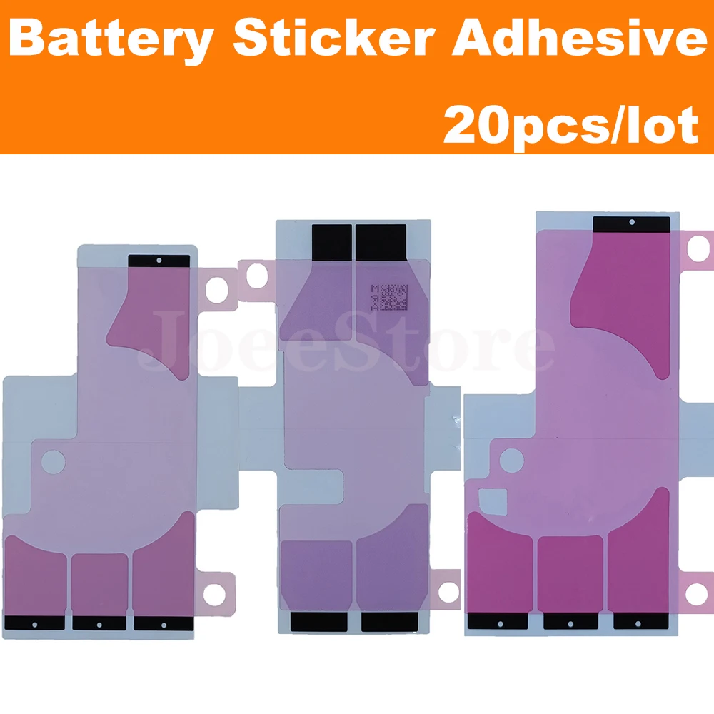 20Pcs Battery Adhesive Sticker for iPhone 11 12 XS 13 Pro Max X XR 6 6S 7 8 Plus Battery 3M Double Tape Strip Pull Trip Glue