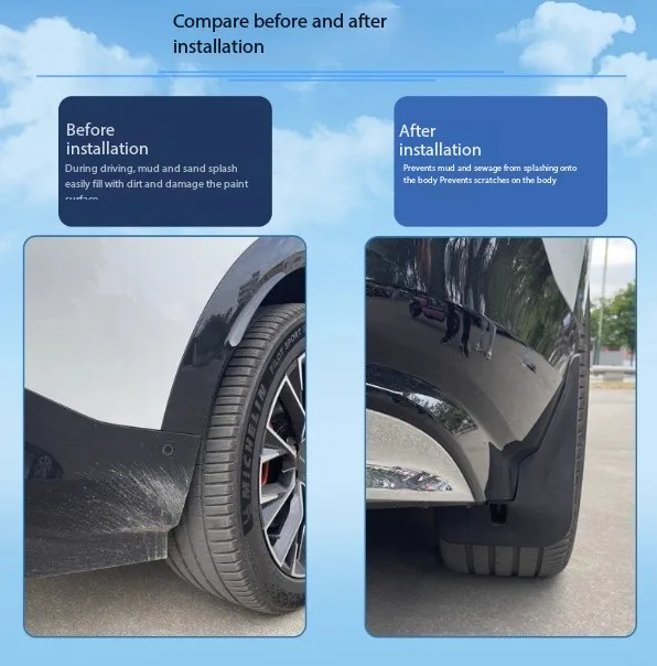 

For Zeekr 7X 2025-2026 Car Four Wheel Mudguards Front & Rear Wheels Mudguard Wear-resistant Durable Fender Protector Accessories