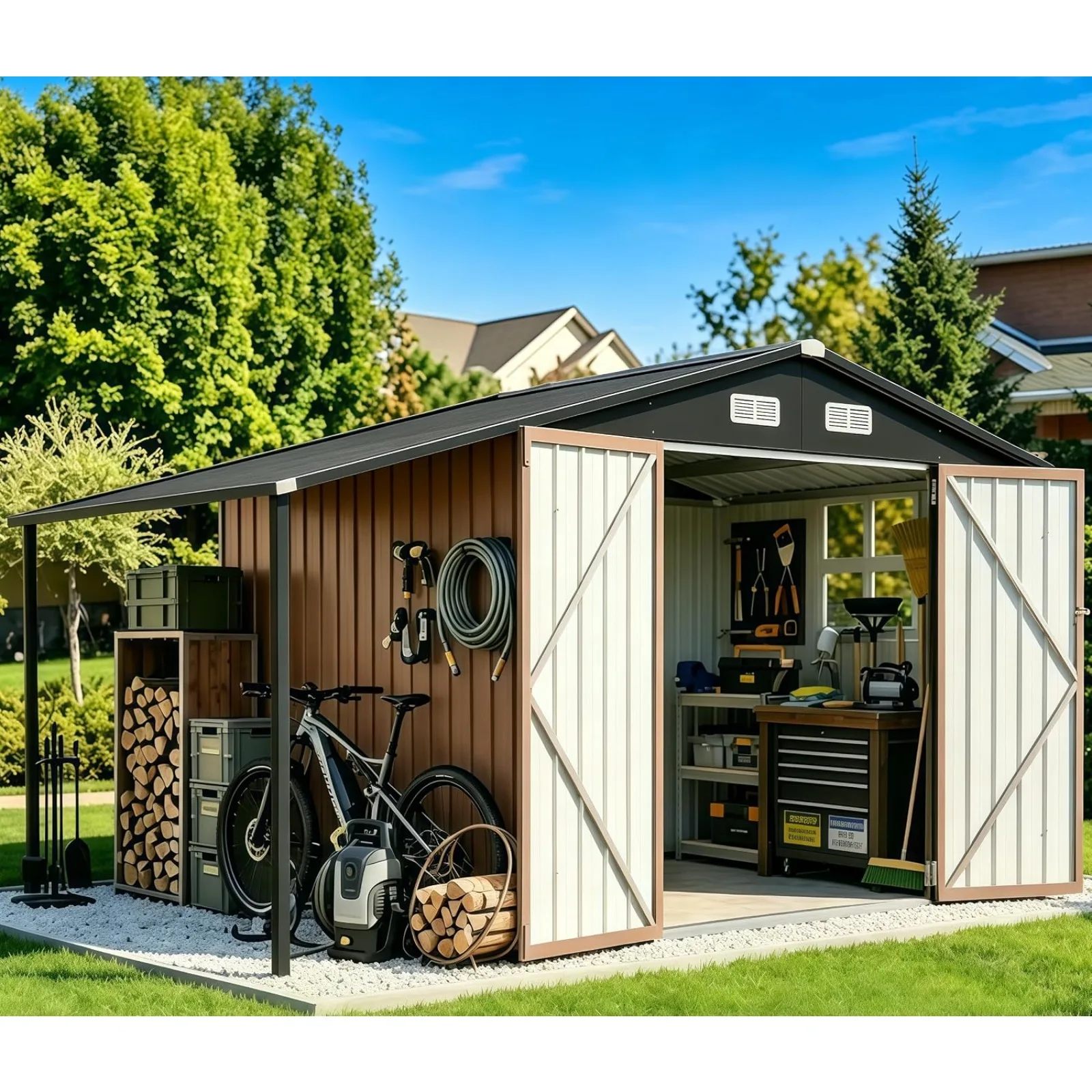 Outdoor Storage Shed Lean to S - огляд і ціна Gardening Tools Organiser