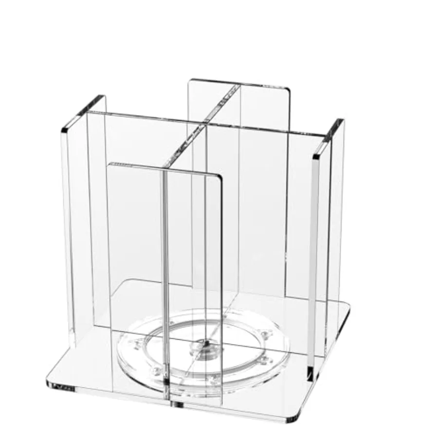 

Вращающийся диспенсер для кофейных чашек и крышек с 4 отделениями, квадратный, для ресторанов, буфетов, кофейных станций, баров