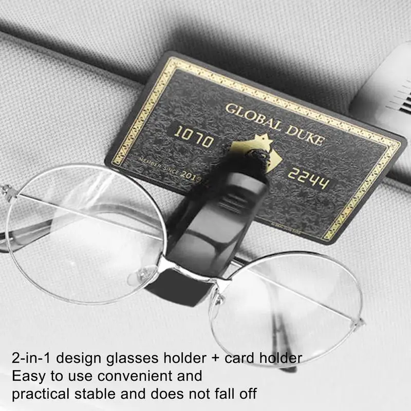 Univers-al Car Auto Sun Visor Glasses Box Sunglasses Clip Card Ticket Holder Fastener Pen Case Eyeglasses Accessories