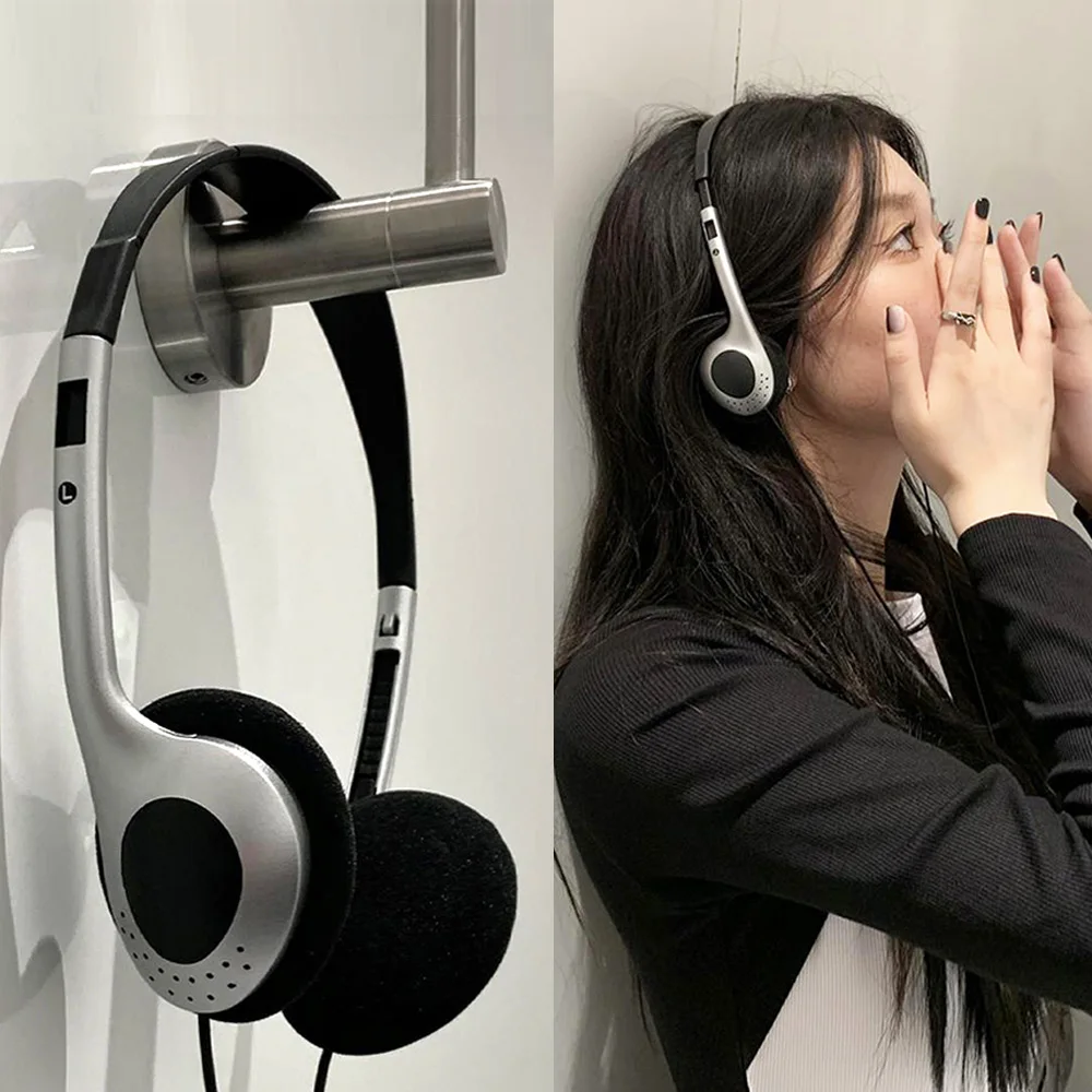 INS индивидуальные наушники ретро ностальгическая гарнитура MP3 черная модная стильная гарнитура на ухе CD реквизит для фотосессии проводные наушники поставка