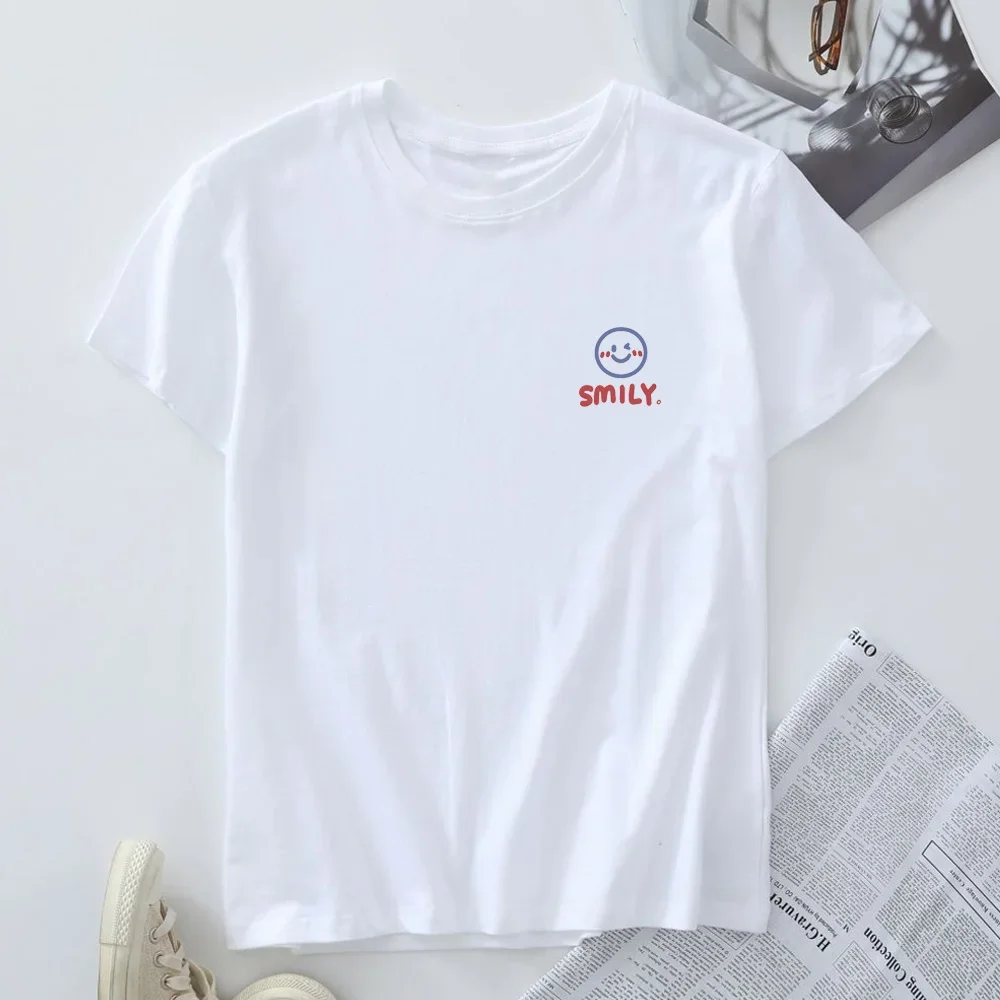 Camiseta de talla grande de algodón para mujer, Tops de manga corta de gran tamaño, ropa para mujer, camisetas gráficas