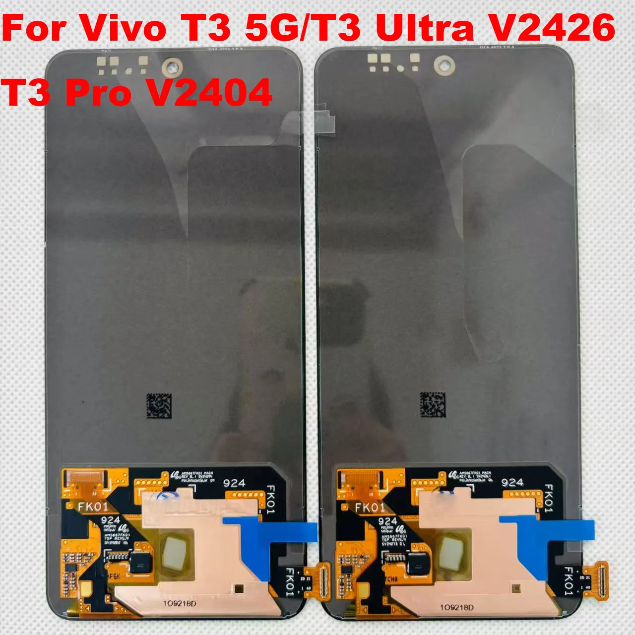 Original AMOLED 120Hz For Vivo T3 5G LCD Display Touch Screen For vivo T3 Ultra V2426 T3 Pro V2404 LCD Digitizer Assembly