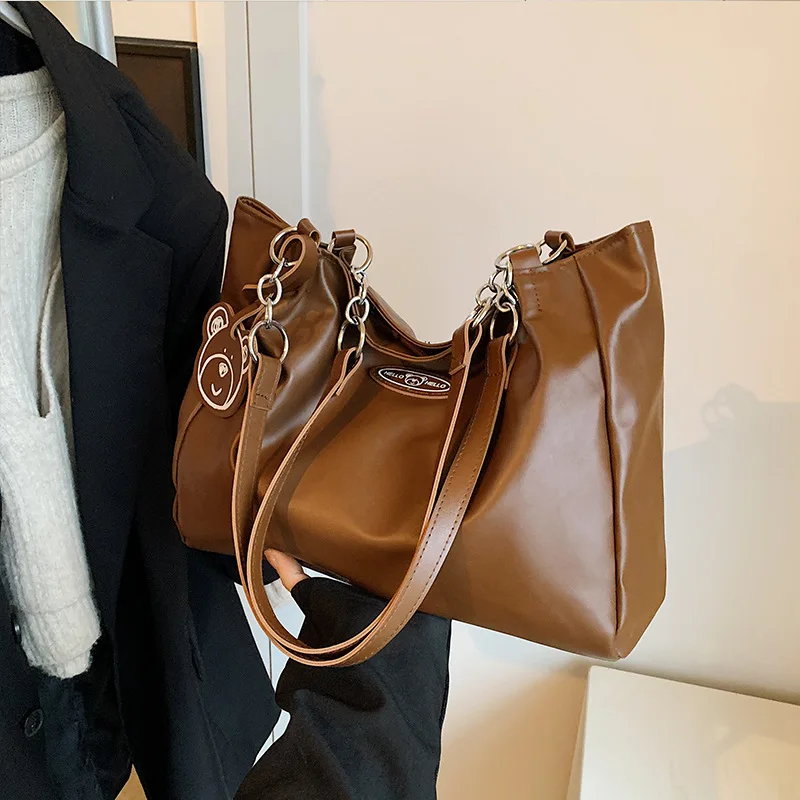 

2025 New Women's Large Capacity Tote Bag, Fashionable Nylon Shoulder Purse, Spacious Casual Shopper for Work & School​