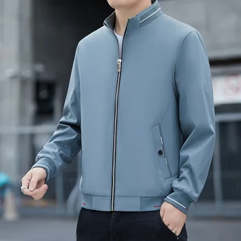 Kids Windproof Sports Jacket 6 Spring Autumn New Big Kids Sports and Leisure Jacket Fashion Trend Windproof Stand Up Collar Comfortable Breathable Jacket 6